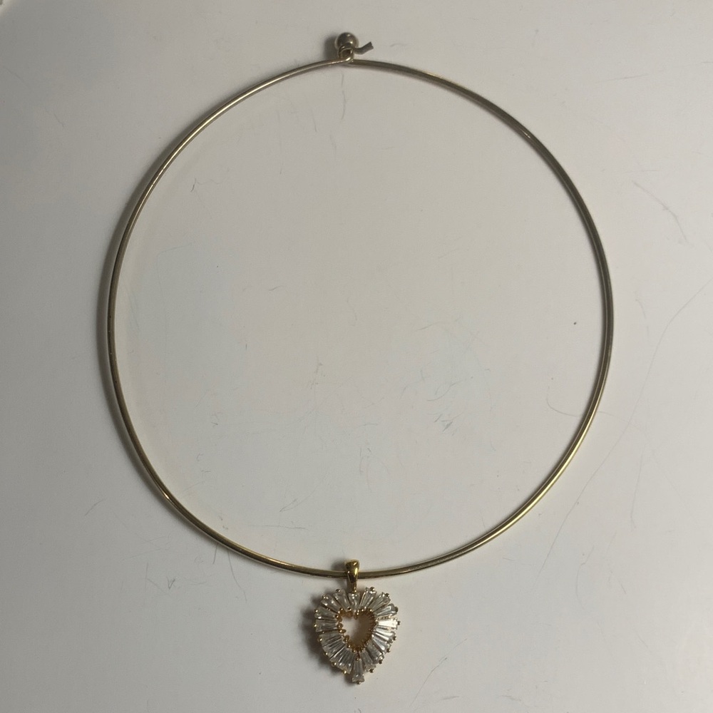 Radiant Gold Heart Pendant Necklace